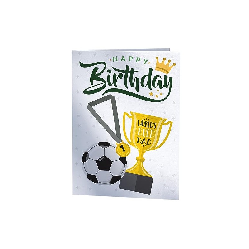 Happy Birthday Football Card for Dad - World's Best Dad
