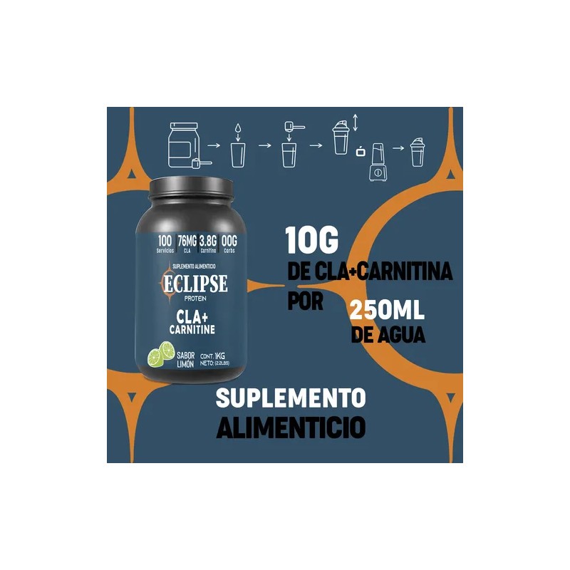 Cla Carnitina 1kg Eclipse Varios Sabores 100 Servicios