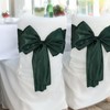 2PCS Dark Green Satin Table Runner 12 x 108 Inch