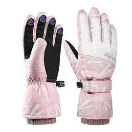 Guantes de Esquí, Los Guantes para Nieve para Mujer y Hombre Son Impermeables y Aptos para Pantallas Táctiles, Guantes Termicos para Actividades Al Aire Libre En Climas Fríos