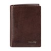 Haggar Men's Leather RFID Trifold Wallet, Brown Extra Capacity, One