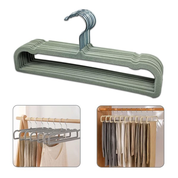 Trouser Hangers, Pack of 10 Hangers for Trousers, Space Saver,