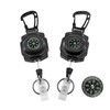 bolimoss Heavy Duty Retractable Keychain with Carabiner Compass, 2 Pack