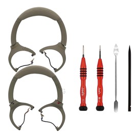 Replacement for Sony Headphones WH-1000XM4 XM4 Full Headband Assembly, Arms, Hinge, Swivel, Headband Leather, 14-Pin, Main Wire, Complete (Tan/Silver) Spare Parts - Repair Kit