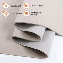 Foam Backed Automotive Flat Knit Headliner Fabric Roof Lining Upholstery Craft Replace (Gray beige, 1.5M x 3.5M)