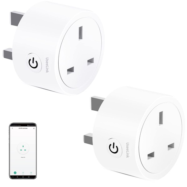 Mini Smart Plug, Smart Wifi Plug, 13A Smart Outlet, Works with Alexa and Google Home, Wireless Smart Plug with Timer Function App Remote Control, No Hub Required (2 Pack)