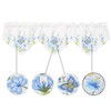 Simhomsen Embroidered Butterfly Rod Pocket Window Valance for Spring and