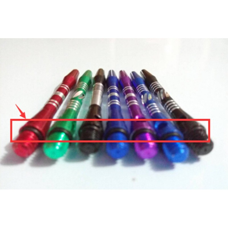 CUESOUL 6-Piece 2BA Medium Aluminum Dart Shaft with O'Ring Black