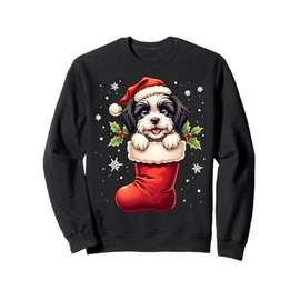 Havanese Christmas Stocking Puppy Dog Lover Holiday Sweatshirt