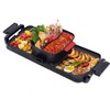 2-in-1 Portable Barbecue Hot Pot,Temperature Control Hot Pot with Grill,Electric