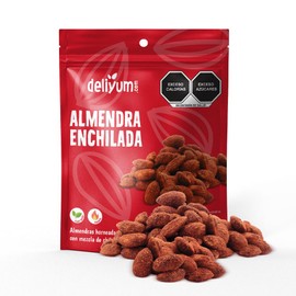 DELIYUM.COM | Almendra Enchilada | Vegano y natural | Sin conservadores ni colorantes (2 packs de 200 g c/u)