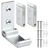 Wall Mount Hook Foldable Hook 3-Piece Set Silver Flat S