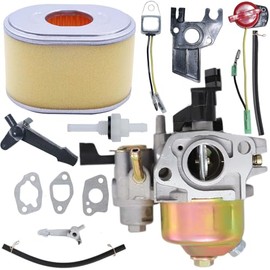 Carburettor for Honda GX120 GX140 GX160 GX168 GX200 Engine, ADEFOL Carburettor with Gaskets + Air Filter + Fuel Hose Replacement Parts Engine Repair Kit Accessories