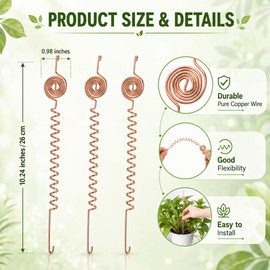 4 Pack Copper Garden Stakes Electroculture Gardening Antenna Kit