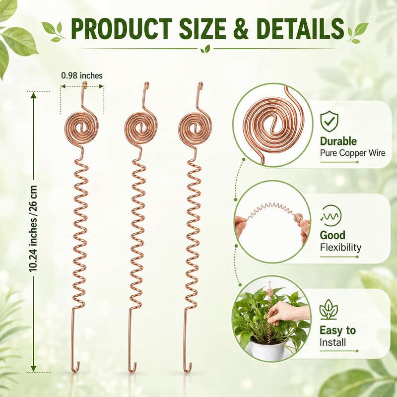 4 Pack Copper Garden Stakes Electroculture Gardening Antenna Kit