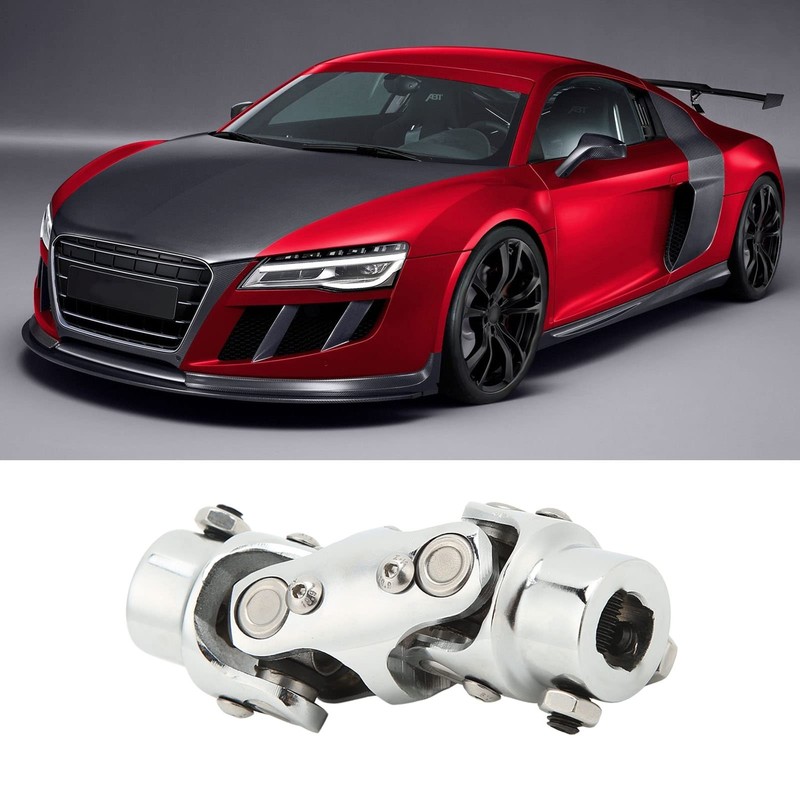 Double U Joint Coupler, Chromed 5.2in Length Double Steering U