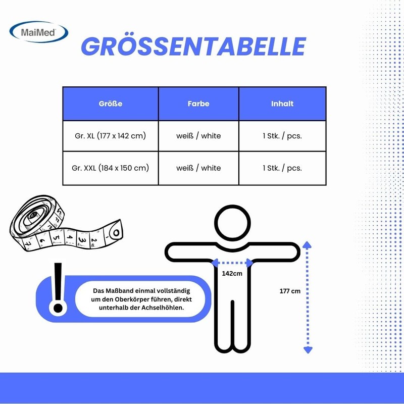 MaiMed Protective Overall, Protective Clothing, Work Suit Painter, White, XL,