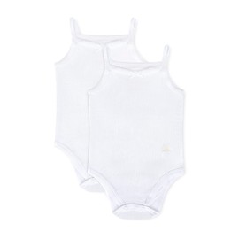 Feathers Baby Girls 100% cotton super soft One-piece Bodysuits 2-Pack