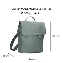 zwei Unisex Mademoiselle.m Mr8 Eucalyptus Backpack, Eucalyptus, One Size, Eucalyptus