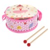 NUOBESTY Cartoon Children's Drum Toy Children's Wooden Drum Toy Educational Baby Musical Toy Children Percussion Instrument Double Sided Drum