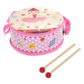 NUOBESTY Cartoon Children's Drum Toy Children's Wooden Drum Toy Educational Baby Musical Toy Children Percussion Instrument Double Sided Drum