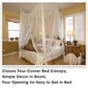 Mosquito Net Bed Canopy, Netting Four Corner Post Curtains Bed