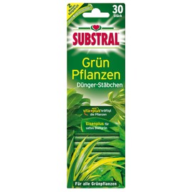 Substral Substral Dünger-Stäbchen für Grünpflanzen mit Eisen-Plus und 2 Monate Langzeitwirkung, 30 Stück