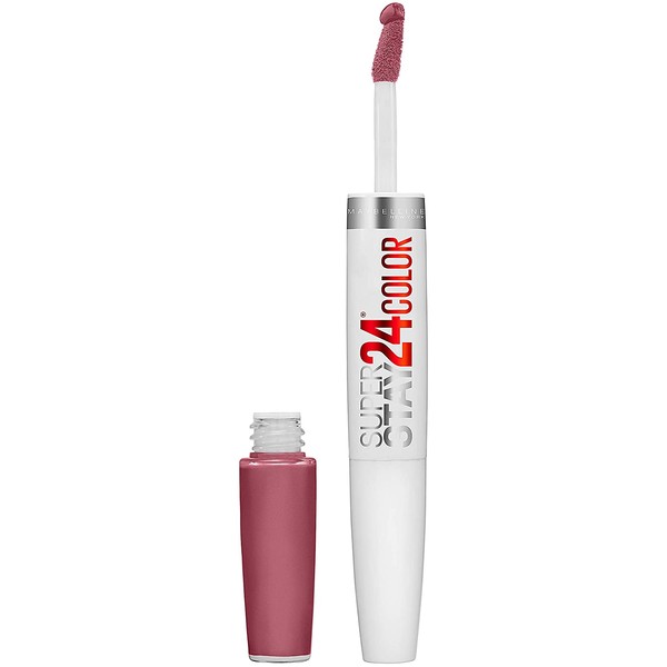 Maybelline SuperStay 24 2-Step Liquid Lipstick Makeup, Firmly Mauve, 1 kit