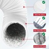 SPARES2GO Universal Insulated Vent Hose Flexible PVC Aluminium Foil Lined