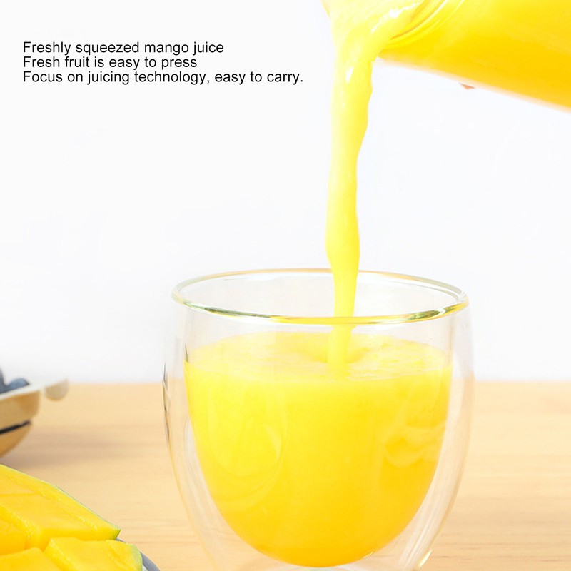 Electric USB Juicer Blender Green 6 Leaf Blades 1300mAh 500ml