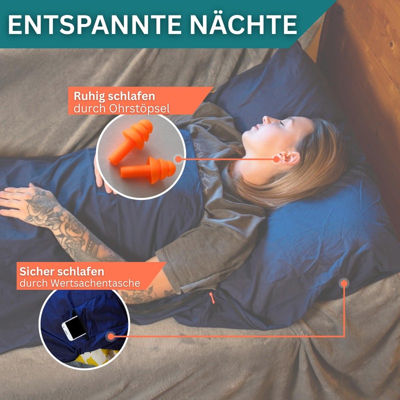 SEESCHWALBE Sleeping Bag Ultralight Cotton Compact Breathable Travel Sleeping Bag