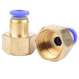 Pack of 4 6 mm Pipe Outer Diameter x 3/8 Inch PT Female Thread Straight Screw Connection Pneumatic Connection Push In Connection Industrial Quality Plug Connections Inline Pneumatic Connection