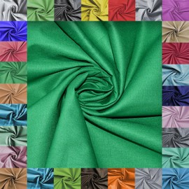 Virginia Tex Fabric, Sold by the Metre, Cotton Fabric 100%, Large Width 240 cm, Cotton Fabric 100% Oeko Tex Standard 100 Plain Colours for Sewing (Dark Green 86, 100 cm)