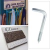 Shells 50PCS Silver Color Carbon Steel Metal Right-Angle Hooks 7