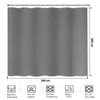 YISURE Shower Curtain 240 x 200 cm Light Grey Textile