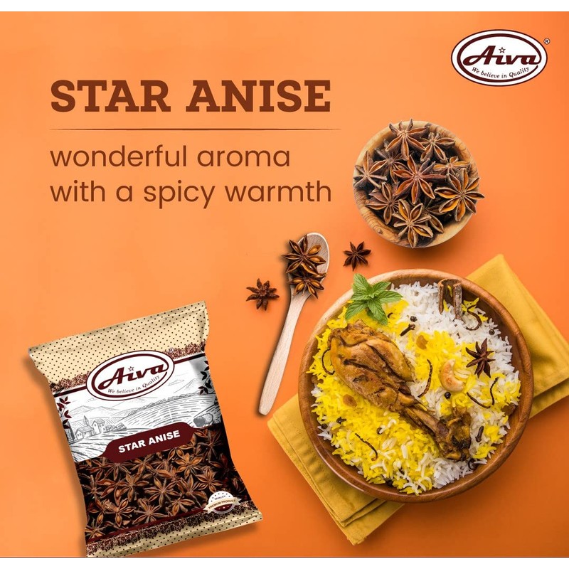 AIVA Star Anise Seeds - (200gm (7 oz))