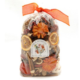 Qingbei Rina Fall Potpourri Bags,Cinnamon Scented Potpourri Bowl Fillers, Vase Filler,Orange Decorative Potpourri Dried Flowers, Home Fragrance, Autumn Farmhouse Bathroom Thanksgiving Decor,20 oz