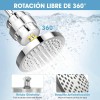 Cabezal De Ducha 6'' Filtrado Regadera 20 Etapas 3 Filtro