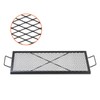 Happybuy X-Marks Fire Pit Grill Grate, Rectangle Cooking Grate, Heavy