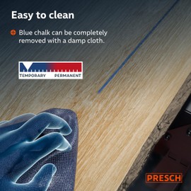 PRESCH Chalk blue 200g - Clear, visible lines thanks to intense blue colour - Perfect for furniture making and interiors - Chalk powder