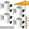 Fixirons Deck Umbrella Mount Stainless Steel Patio Umbrella Holder, Umbrella