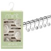 J&V TEXTILES Shower Curtain Hooks Rings, Rust Resistant Metal Double
