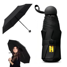 Cutiolly Mini Regenschirm,Regenschirm Sturmfest,Kompakter Mini-Reiseschirm,8 Rippen UV-Schirm,Taschenschirm für Männer Frauen,Windproof Travel Umbrellas for Rain