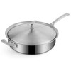 Tibbicc Saute Pan with Lid–12 Inch Deep Frying Pan 5.2