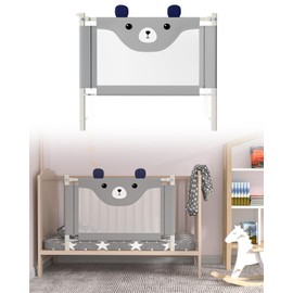 Athradies Bed Rails for Toddlers, 39'' Long Toddler Bed Rails for Kids, Height Adjustable Baby Bed Rail Guard for Twin Size Bed(1 Side, Grey)