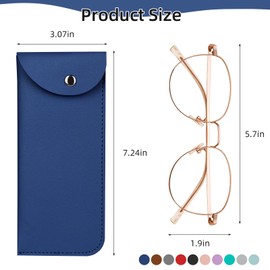 YFDFFSDCY 10 Pack Soft Eyeglass Case Assorted Colors Leather Glasses Case Portable Glasses Pouch Eyewear Glasses Bag for Women Men