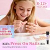 Kit de uñas postizas Qiek de 16 tamaños para niñas: