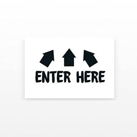 2x Enter Here Temporary Tattoos