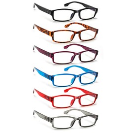 NORPERWIS 6 Pack Reading Glasses for Women and Men with Comfort Spring Hinges for Men and Womens Readers (Mix Color, 1.25, multiplier_x)