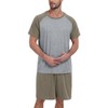 MLXSJ Mens Pajama Set Summer Pjs Sleepwear Lightweight Short Sleeve